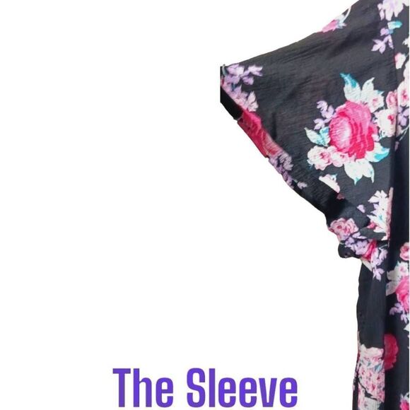 TORRID NEW Plus Size Mini Gauze Lace-Up Floral Skater dress. - Picture 8 of 16